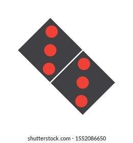 Domino Vector illustration,domino card icon template vector illustration design
