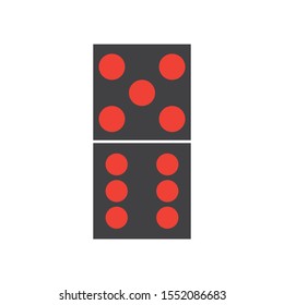 Domino Vector illustration,domino card icon template vector illustration design