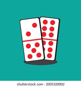 icono aislado del vector de dominó. diversión, juego, símbolo de actividad signo para aplicación web y móvil
