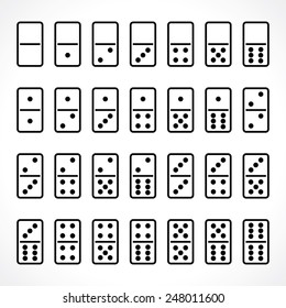 Domino Vector Set Stock Vector (Royalty Free) 248011600 | Shutterstock