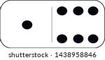 Domino White BG Black dots 1/6