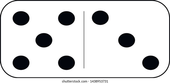Domino White BG Black dots 5/3