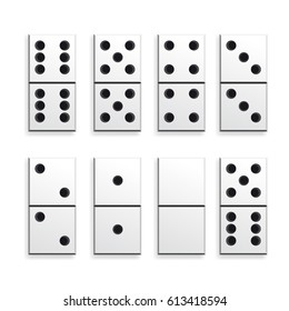 Domino white icon. Vector illustration. Isolated on white background