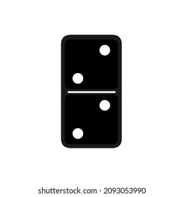Dominoes cards art design. Abstract concept for game graphic element. Card number two-two.