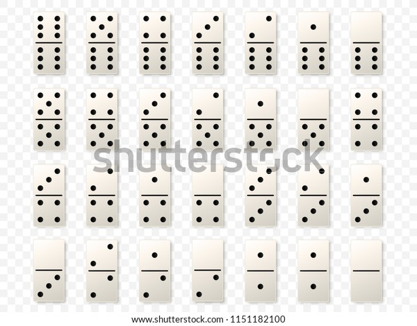 Dominoes Domino Tiles White Vector Isolated Stock Vector (Royalty Free ...