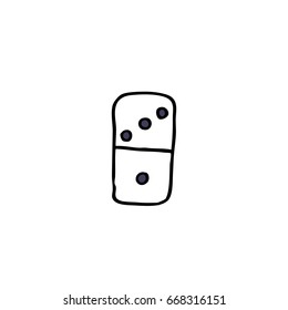 dominoes doodle icon