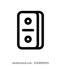 Dominoes. Editable stroke vector icon.