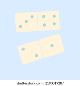 Dominoes  Flat Isolated Vector Illustration