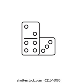 Dominoes icon. Casino and gambling. 