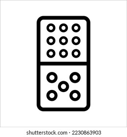 Dominoes icon. Flat trendy vector dominoes symbol. Use for web and mobile. Eps 10 vector illustration.