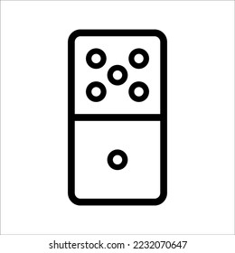 Dominoes icon. Flat trendy vector dominoes symbol. Use for web and mobile. Eps 10 vector illustration.