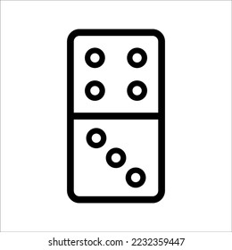 Dominoes icon. Flat trendy vector dominoes symbol. Use for web and mobile. Eps 10 vector illustration.