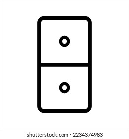 Dominoes icon. Flat trendy vector dominoes symbol. Use for web and mobile. Eps 10 vector illustration.