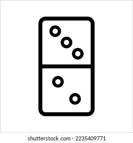 Dominoes-Symbol. Flaches, trendige Vektorsymbol dominiert das Symbol. Für Web und Mobile. Eps10 Vektorgrafik.