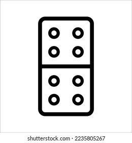 Dominoes icon. Flat trendy vector dominoes symbol. Use for web and mobile. Eps 10 vector illustration.