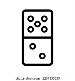 Dominoes icon. Flat trendy vector dominoes symbol. Use for web and mobile. Eps 10 vector illustration.