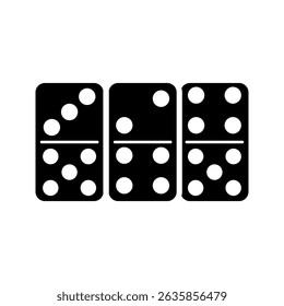  dominoes icon white on background