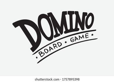 Dominoes Lettering logo for a board game. Suitable for packaging, flyers, posters, souvirs