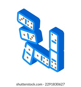 dominoes set board table isometric icon vector. dominoes set board table sign. isolated symbol illustration