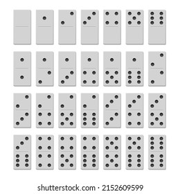 Dominoes set, isolated on white background. Vector illustration.