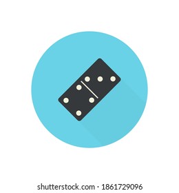 Dominoes, Vektorsymbol im flachen Stil auf weißem Hintergrund.
