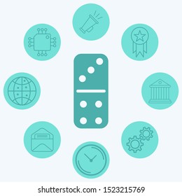 Dominoes vector icon sign symbol