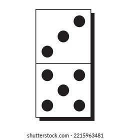 Dominoes Vector Illustration with shadow highlight.