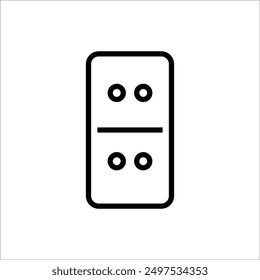 dominoes vector line icon template