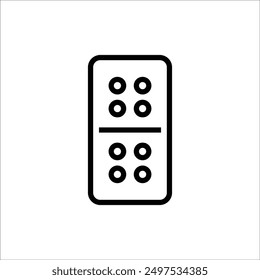 dominoes vector line icon template