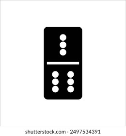 dominoes vector line icon template