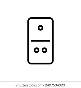 dominoes vector line icon template