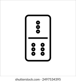 dominoes vector line icon template