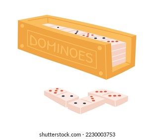 Dominoes wooden block flat icon Board games