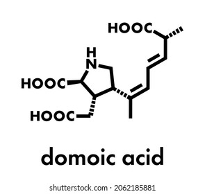 Domoic Acid Algae Poison Molecule Responsible Stock Vector (Royalty