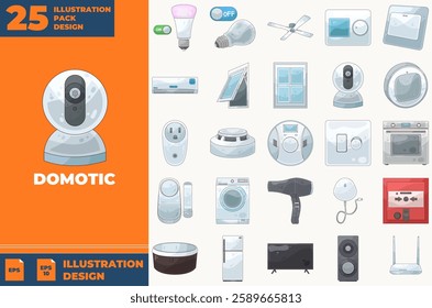 Domotic Editable Illustration Pack Design