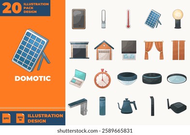 Domotic Editable Illustration Pack Design