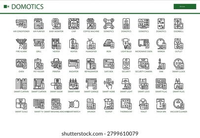 Domotics Home Automation Smart Technology Control Icon Set