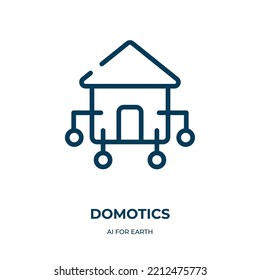 Domotics icon. Linear vector illustration from ai for earth collection. Outline domotics icon vector. Thin line symbol for use on web and mobile apps, logo, print media.