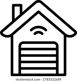 Domotics Line Icon and Vector