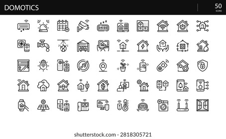 Domotics Smart Home Automation Technology System Icons