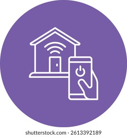Domotics vector icon. Can be used for printing, mobile and web applications.