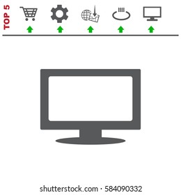 Domputer Display Icon Vector flat design style