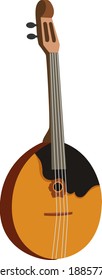 Domra instrument ,illustration,vector on white background