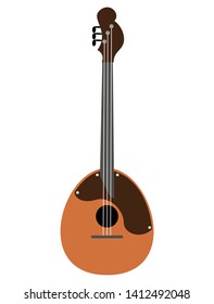 Domra on the white background. Vector illustration.