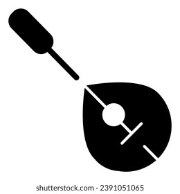 Domra solid icon. Folk instrument vector illustration isolated on white. Musical instrument glyph style design, designed for web and app. Eps 10