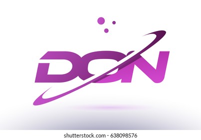 don d o n  alphabet letter logo combination purple pink creative text dots company vector icon design template