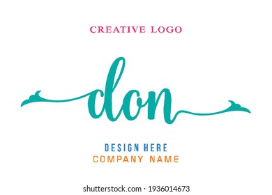 DON lettering logo is simple, easy to understand and authoritative