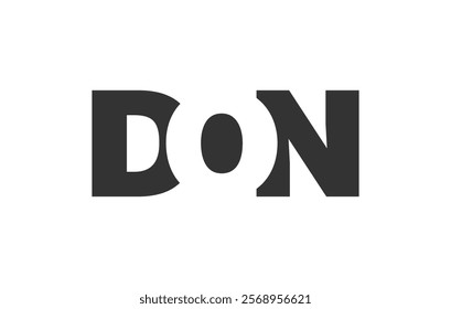 DON logo design. Initial letter D O N bold font style for tech startups, consulting, corporate branding. Creative company name, headlines typography identity, trendy logotype. Vector illustration.