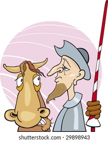 Don Quixote and his horse