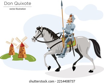 Don Quixote vector illustration design